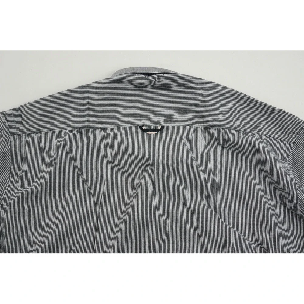 New Alessandro Lamura Men's XL Long Sleeve Oxford Cotton Striped Button Up Shirt
